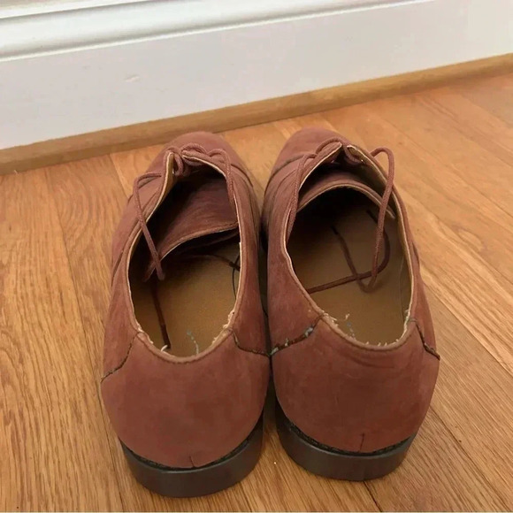 Sio Men’s Cognac Classic Cap Toe Oxford dress Shoe Faux Suede Brown Size 11 - Picture 4 of 7